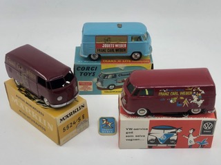 MARKLIN-CORGI-TOYS-TEKNO-VOLKSWAGEN-KOMBI-FRANZ-CARL-WEBER