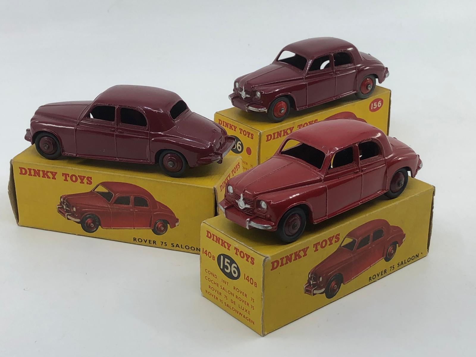 collection autojaune Dinky Toys Rover 75 Bordeaux - nuances et variantes