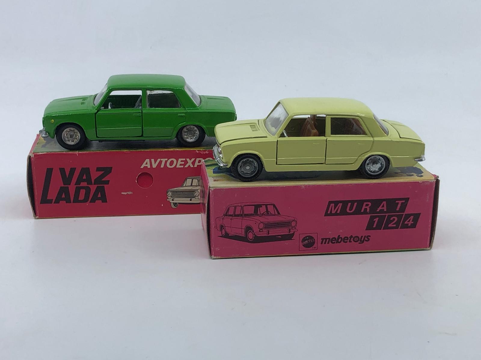 Collection AutoJaune Mercury Lada 124 et Mebetoys Murat 124