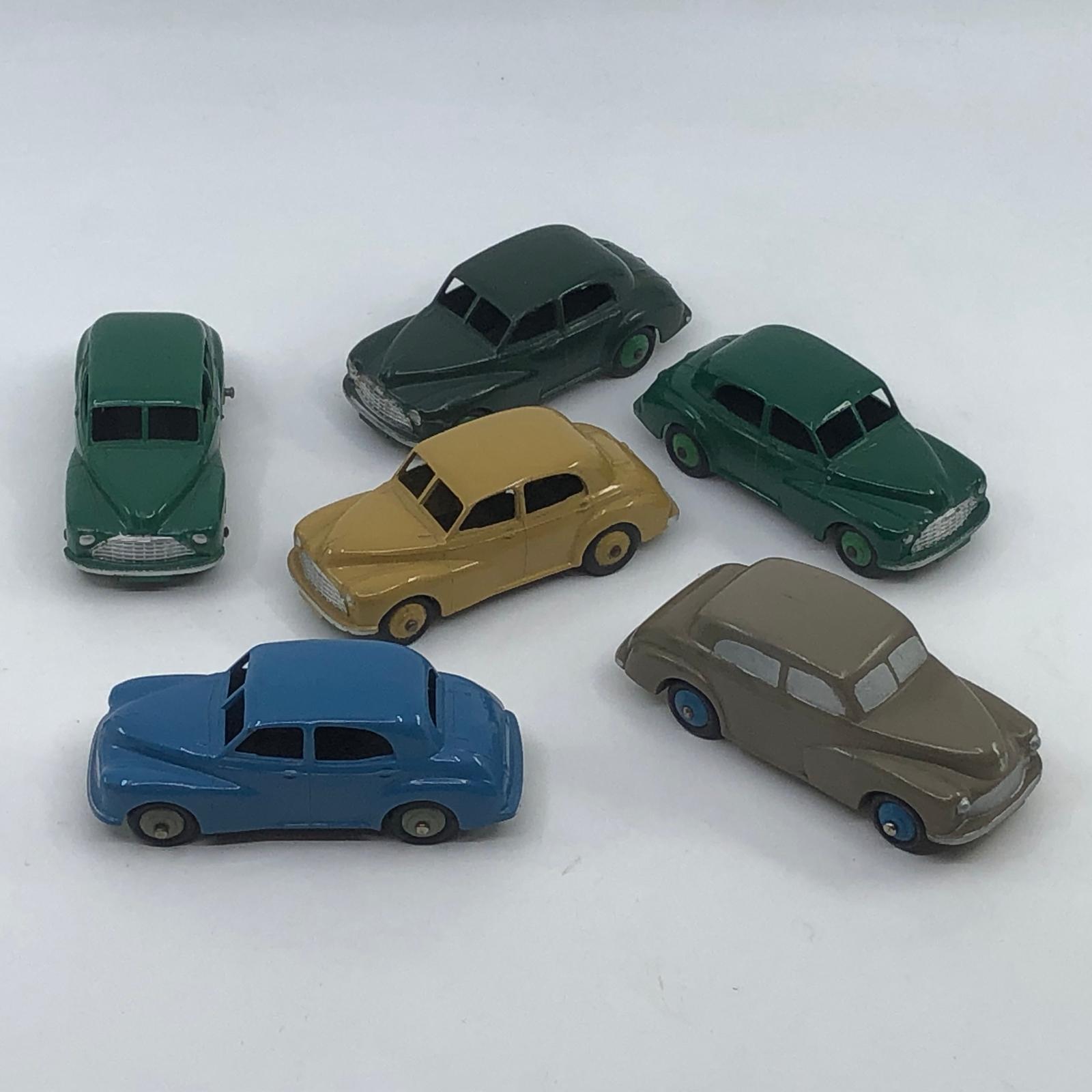 Collection AutoJaune Dinky Toys Morris Oxford Variantes et prototype en bois