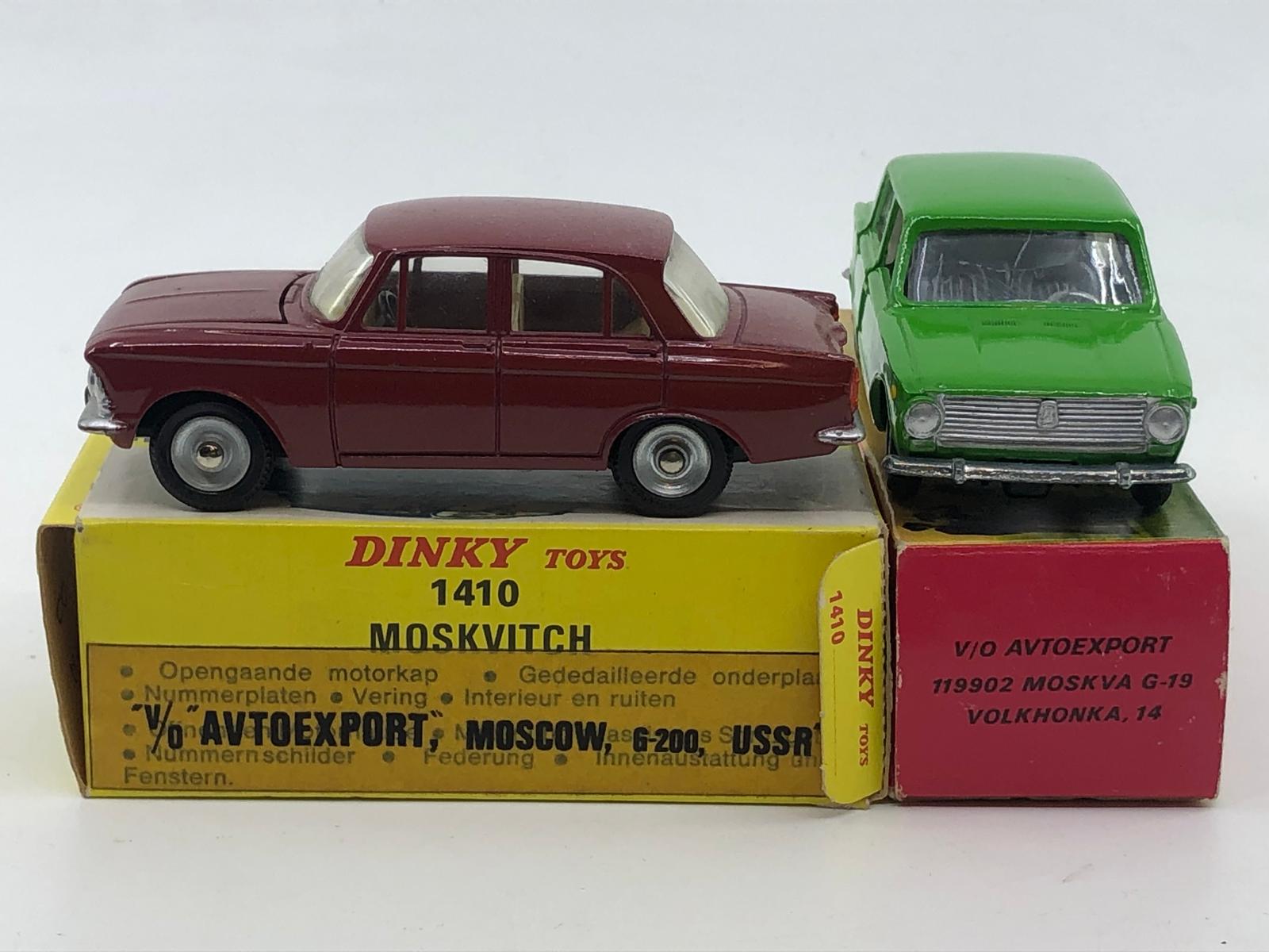 dinky toys moskvitch avec sa rare boîte export et mercury Lada Collection Personnelle AutoJaune