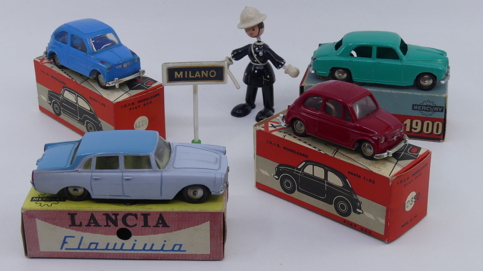 Collection Autojaune Espinasse Icis Fiat 500 et 600 et Mercury Alfa Romeo 1900 et Lancia Flaminia