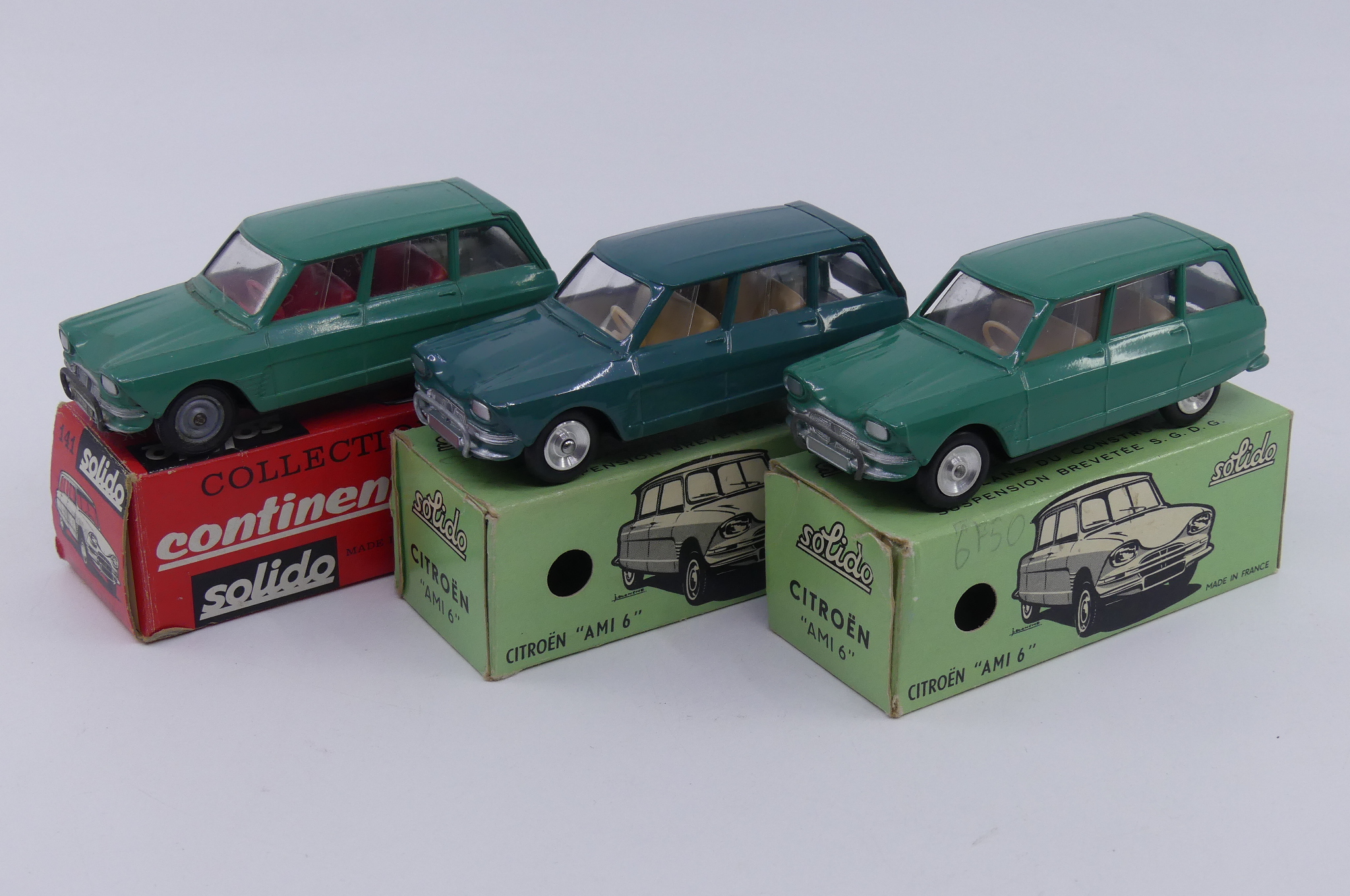 Solido nuances de vert sur la Citroën Ami 6 break Collection AutoJaune