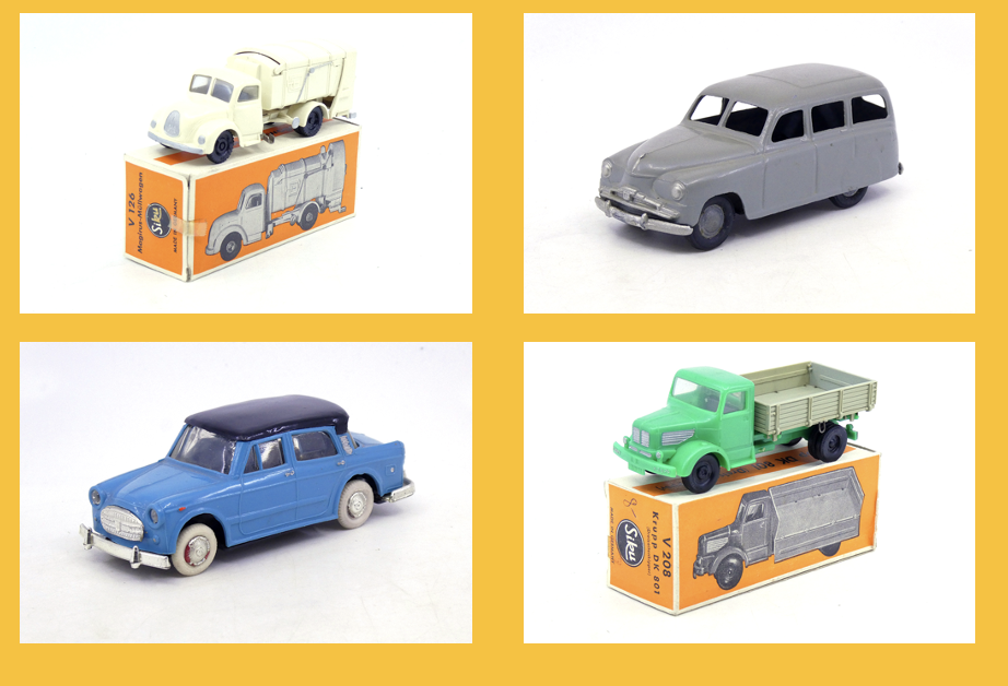 Siku - Magirus camion benne à ordures V126 - Micro Models - Standard Vanguard break G-15 - Icis - Fiat 1200 granluce 3 Siku - Krupp DK 801 V208