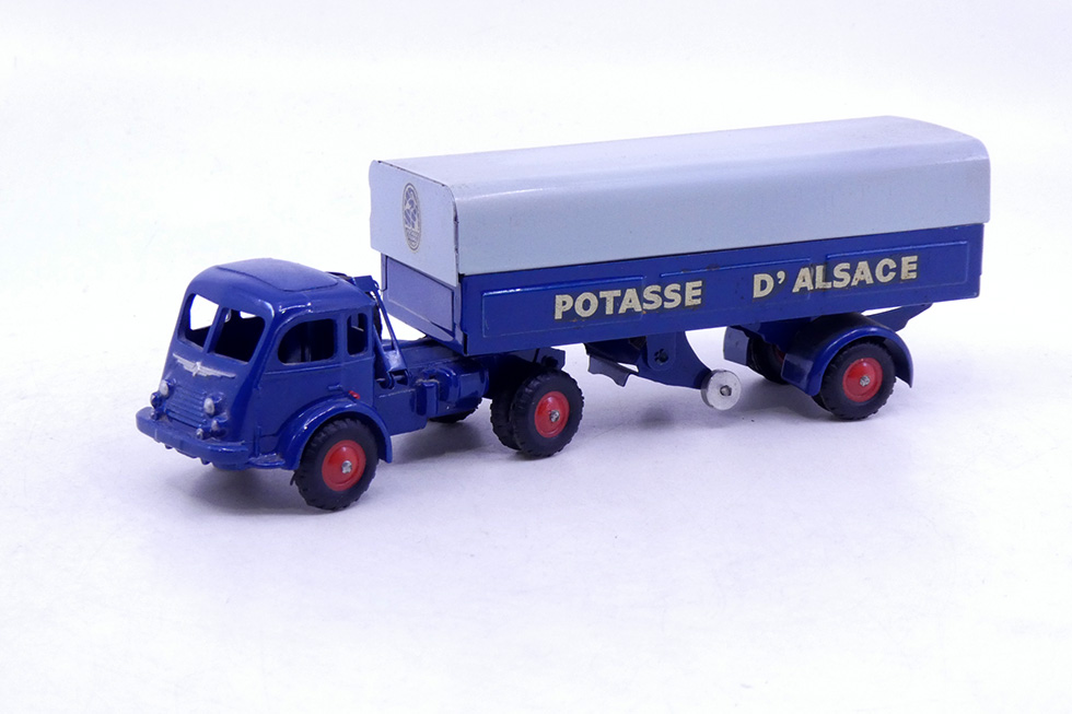 C.I.J. - Renault 120cv tracteur semi remorque bâché Potasse d'Alsace