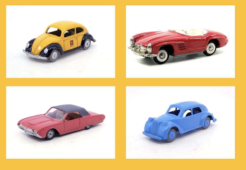 Mercury - Volkswagen 1200 PTT Suisse 15 - Cherryca Phenix - Mercedes 300sl cabriolet 3 - Solido - Ford Thunderbird coupé 128 - Mercury - Lancia Aprilia 3