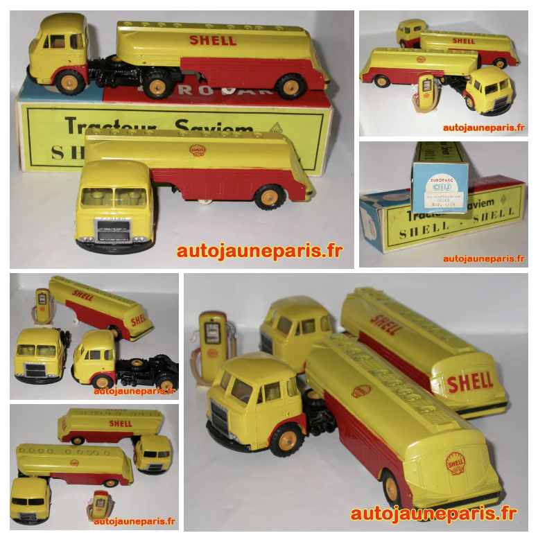 Citerne Saviem Shell Collection AutoJaune extrait du blog La Station Shell de Briare et son Saviem
