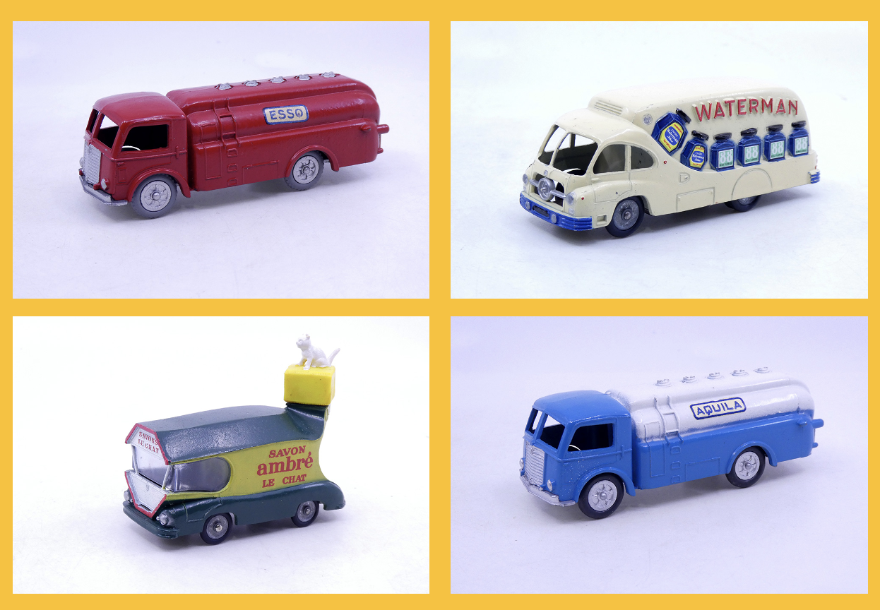 Mercury - Viberti BC5 citerne Aquila 96 - PR - Ford Fourgon tôlé Waterman Tour de France 6 - PR - Renault 1400Kgs savon Ambré Le Chat 5 Mercury - Viberti BC5 citerne Esso 96