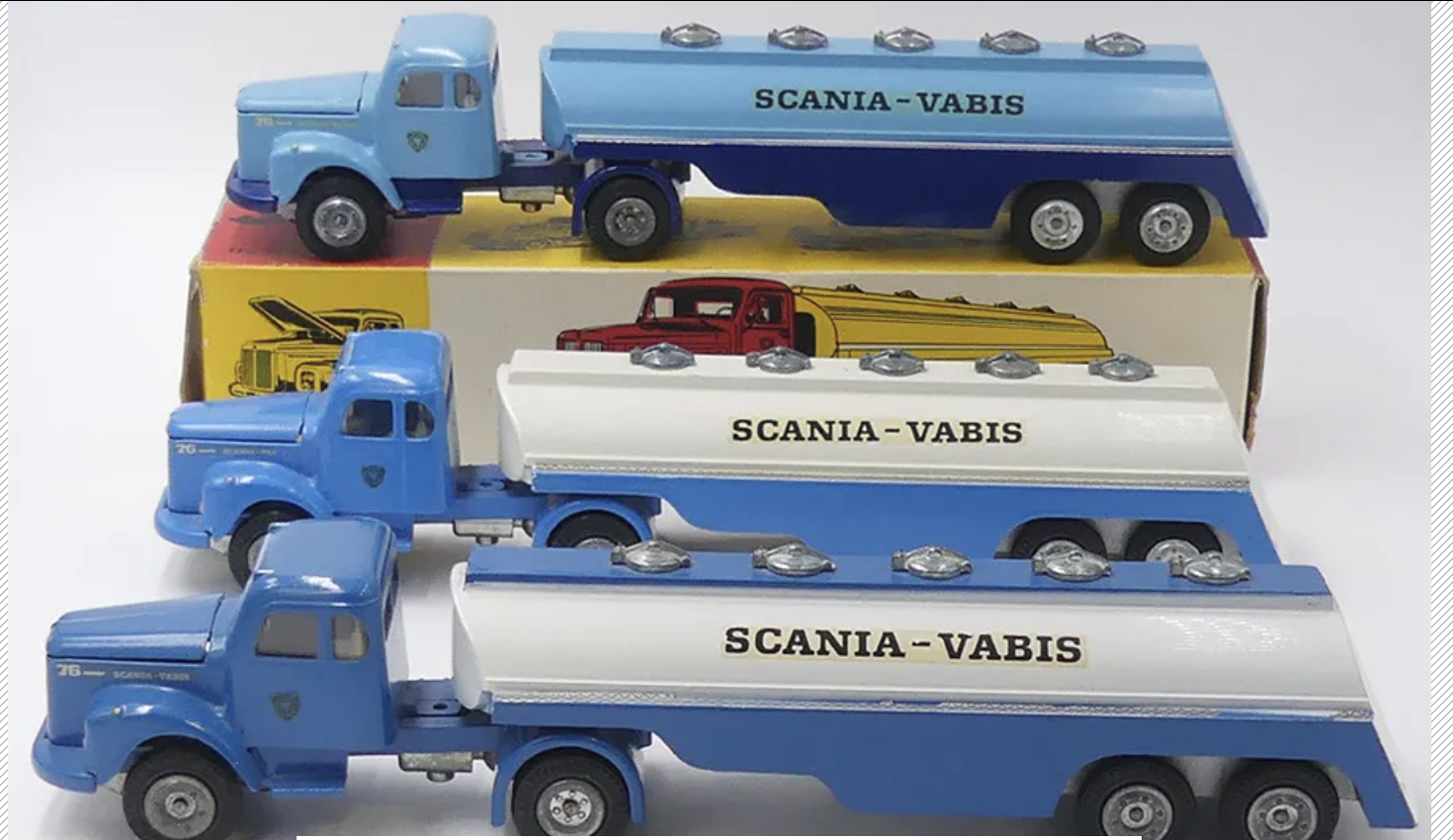 ensemble de Scania Vabis citerne extrait du blog AutoJaune Une Bonne Surprise - collection AutoJaune