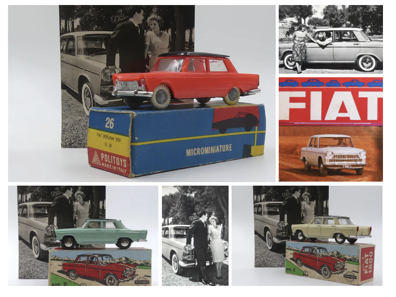 Ensemble de Fiat 1800 - collection Auto Jaune - extrait du blog déjà dix ans